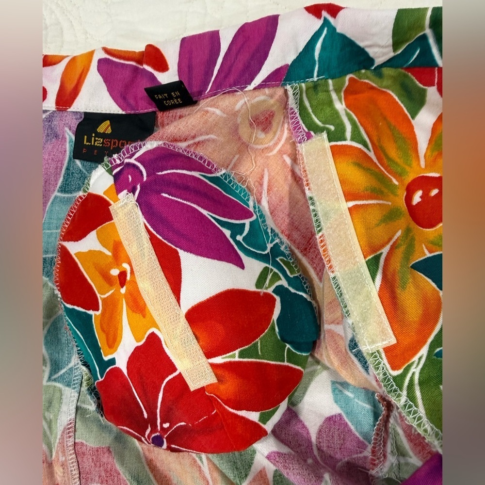 Lizsport Womens Colorful Floral Blazer Jacket Size L - Picture 7 of 11